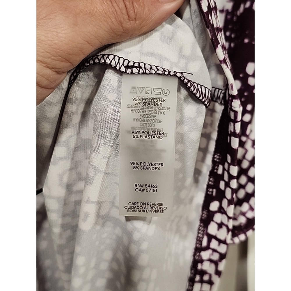 Calvin Klein NWT Blouse Womens 2X Purple/White,‎ Sleeveless V-neck - Picture 7 of 9